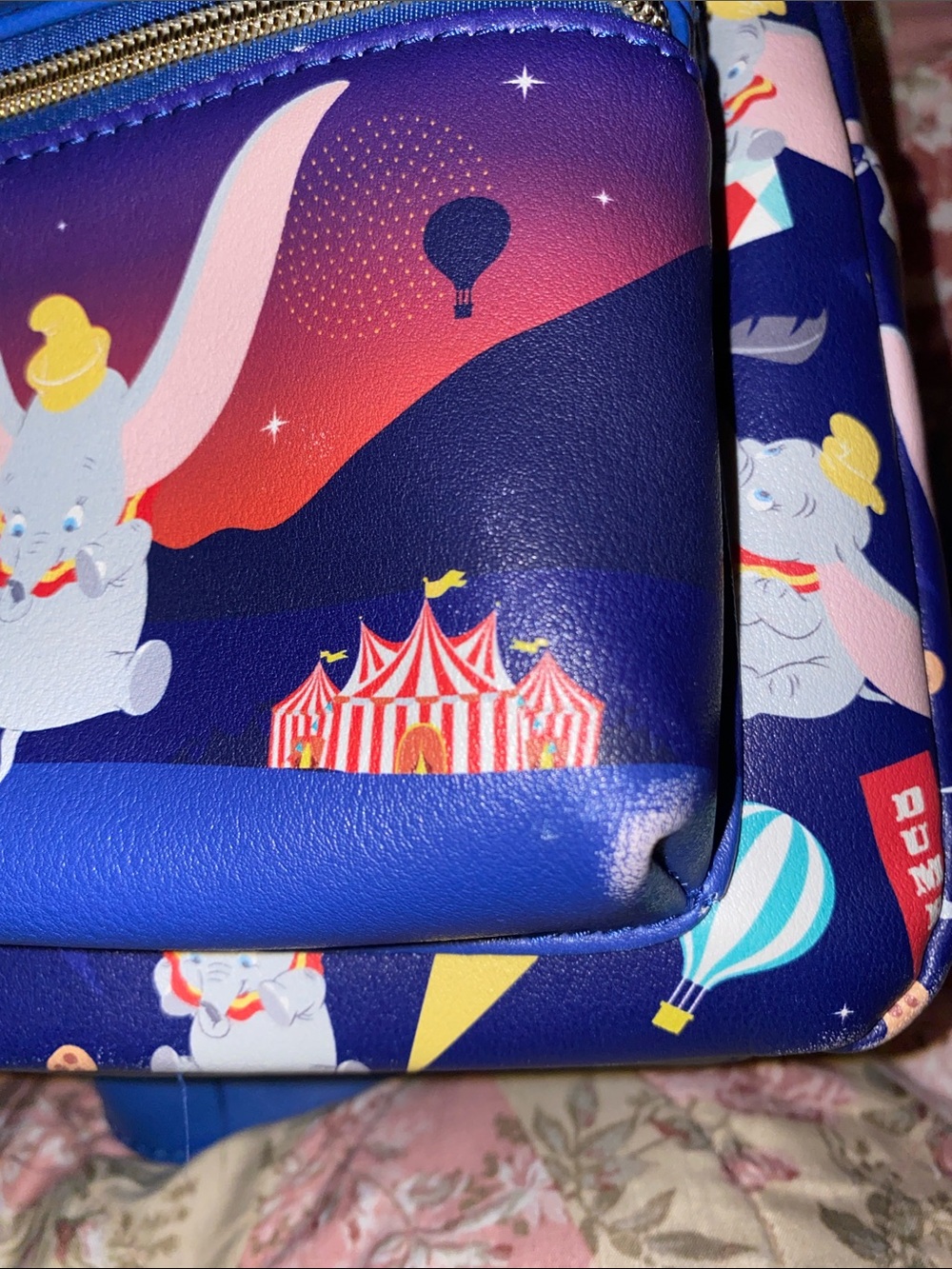 Disney x Loungefly Dumbo Navy Mini Backpack - Picture 3 of 10